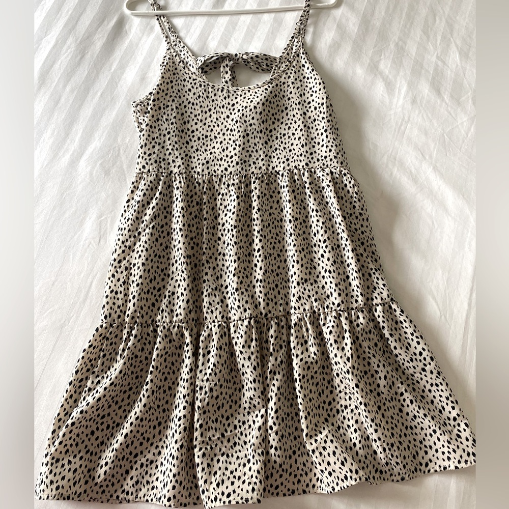 Yarra Mini Dress in Cream & Black
